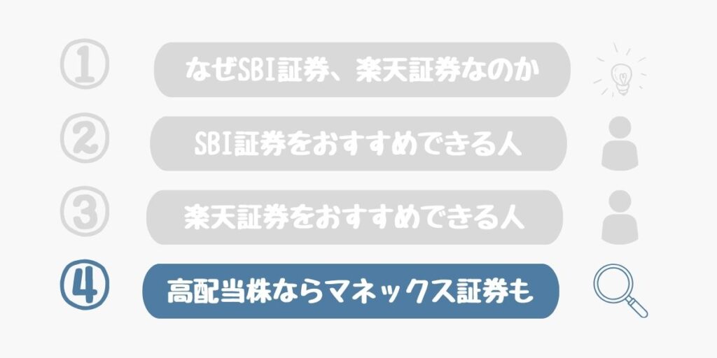 新NISAで高配当株ならSBI証券か楽天証券4